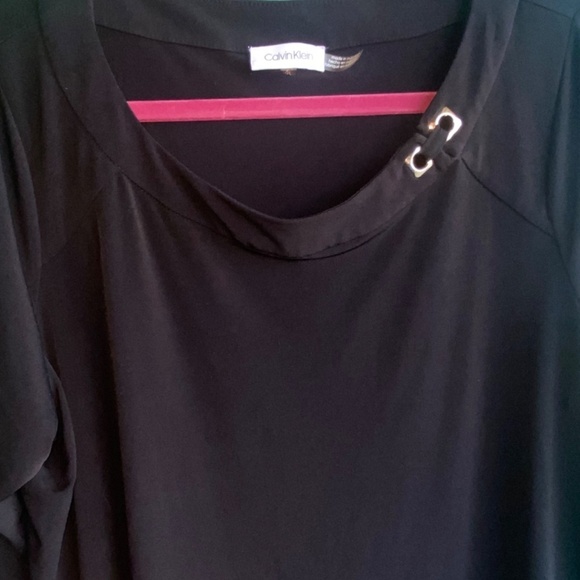Calvin Klein size 0X black blouse top - Picture 4 of 12